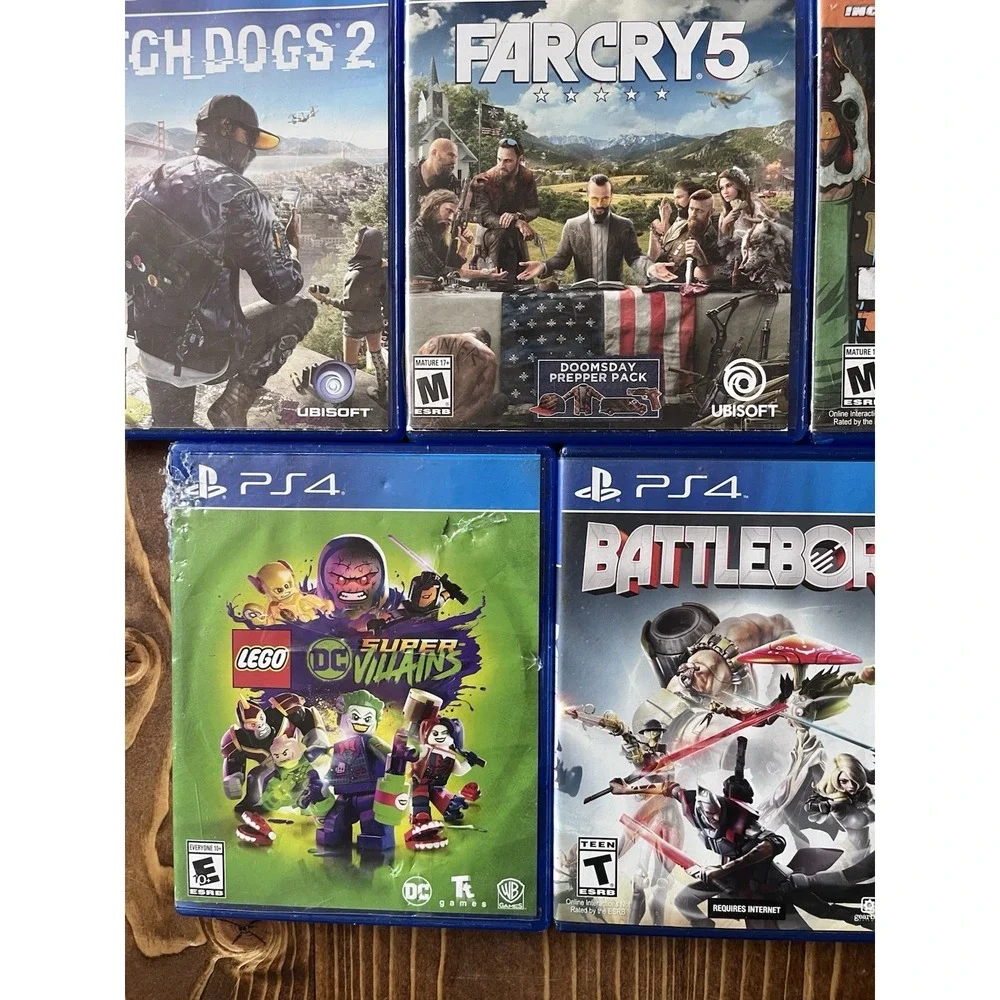 Farcry Battleborn Watch dogs 2 Lego Villains Payday Lot Of 5 PS4 Game Lot Bundle